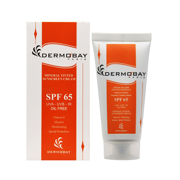 کرم ضد آفتاب مينرال يا فيزيکي درموباي SPF65 مناسب پوست هاي چرب حجم 50 ميلي ليتر